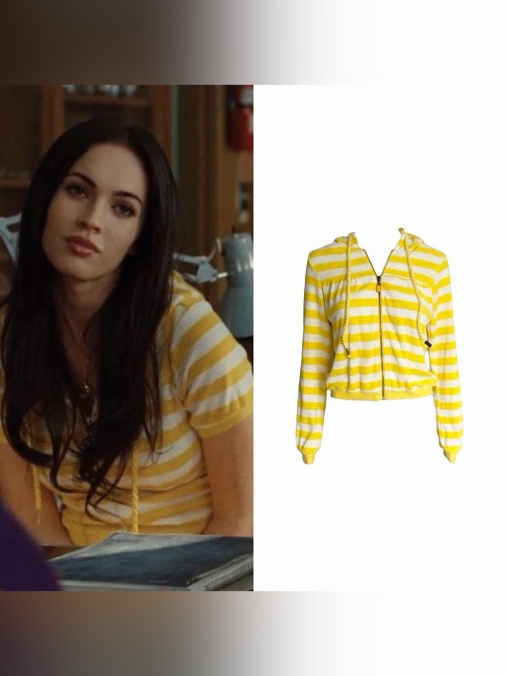 Striped Terry Hoodie Set As Seen On Megan Fox & Britney Spears